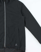 Vintage Salomon Black Soft Shell Hooded Windbreaker Jacket - M