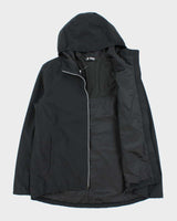 Vintage Salomon Black Soft Shell Hooded Windbreaker Jacket - M