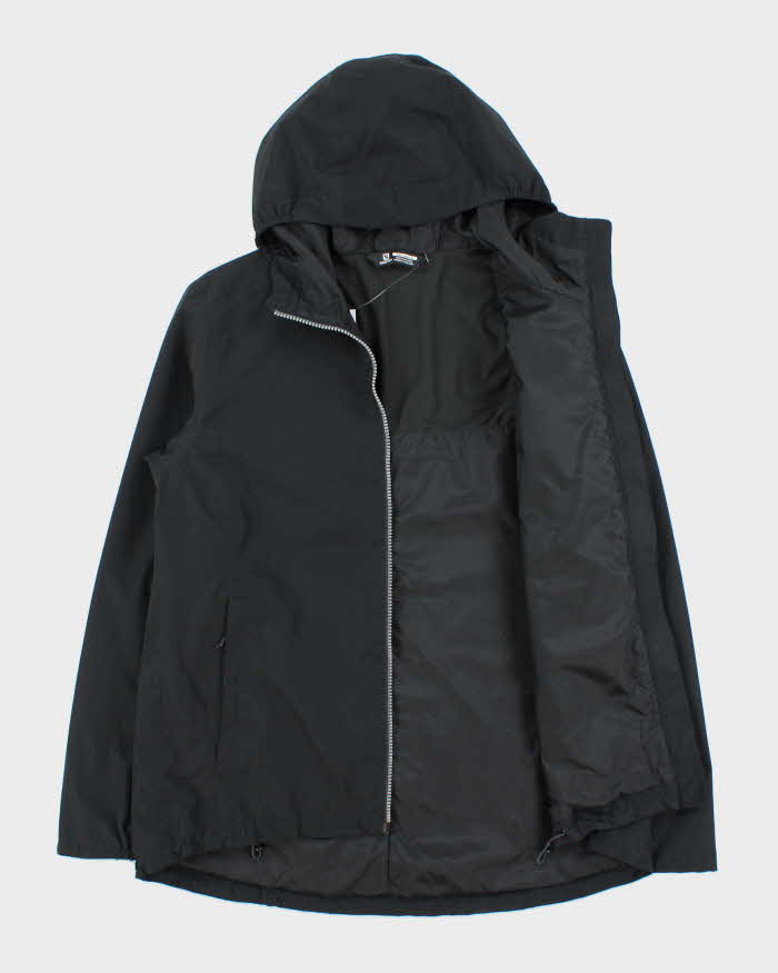 Vintage Salomon Black Soft Shell Hooded Windbreaker Jacket - M