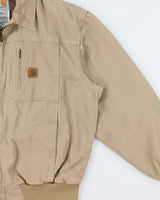 Vintage 2006 Y2K Carhartt J163 Golden Khaki 'Kylie' Canvas Harrington Bomber Jacket - XL