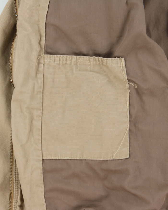 Vintage 2006 Y2K Carhartt J163 Golden Khaki 'Kylie' Canvas Harrington Bomber Jacket - XL
