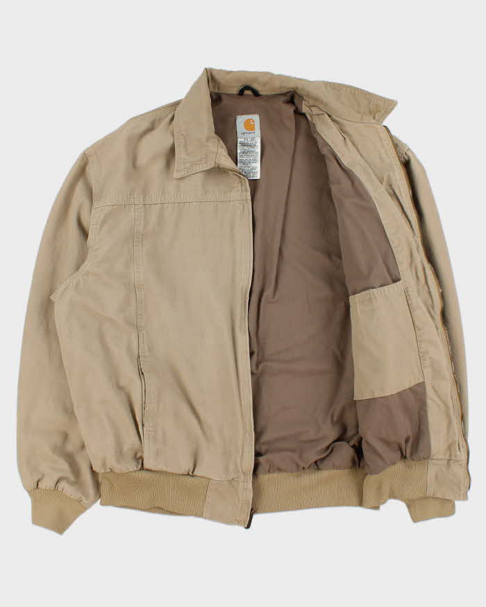 Vintage 2006 Y2K Carhartt J163 Golden Khaki 'Kylie' Canvas Harrington Bomber Jacket - XL