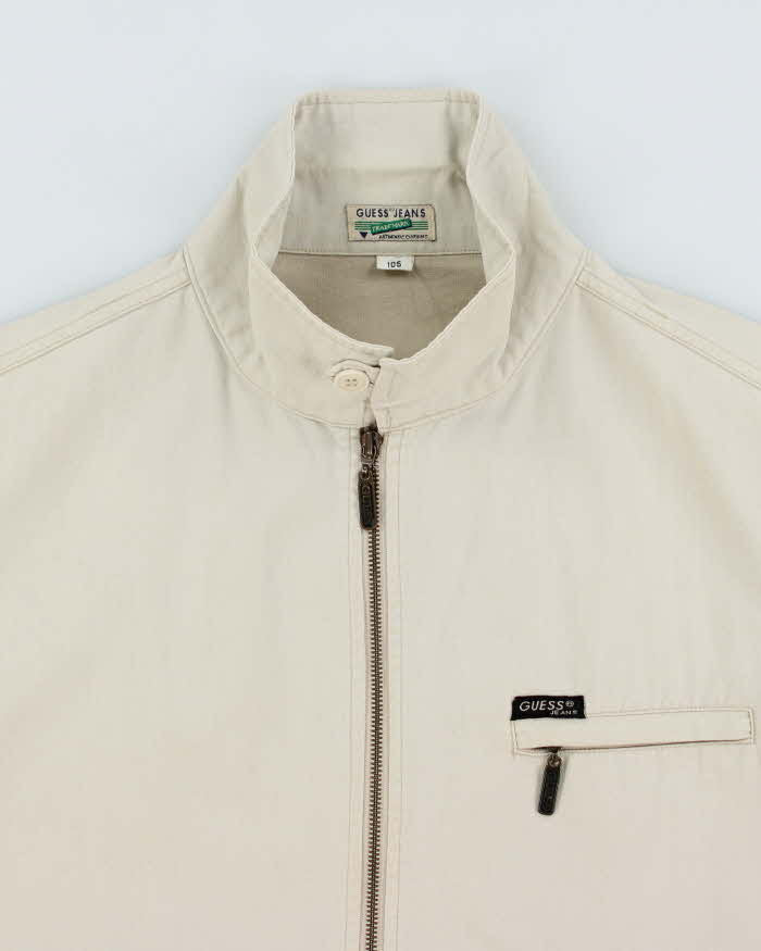 Vintage 1990s Guess Jeans Cotton Canvas Harrington Jacket - XL