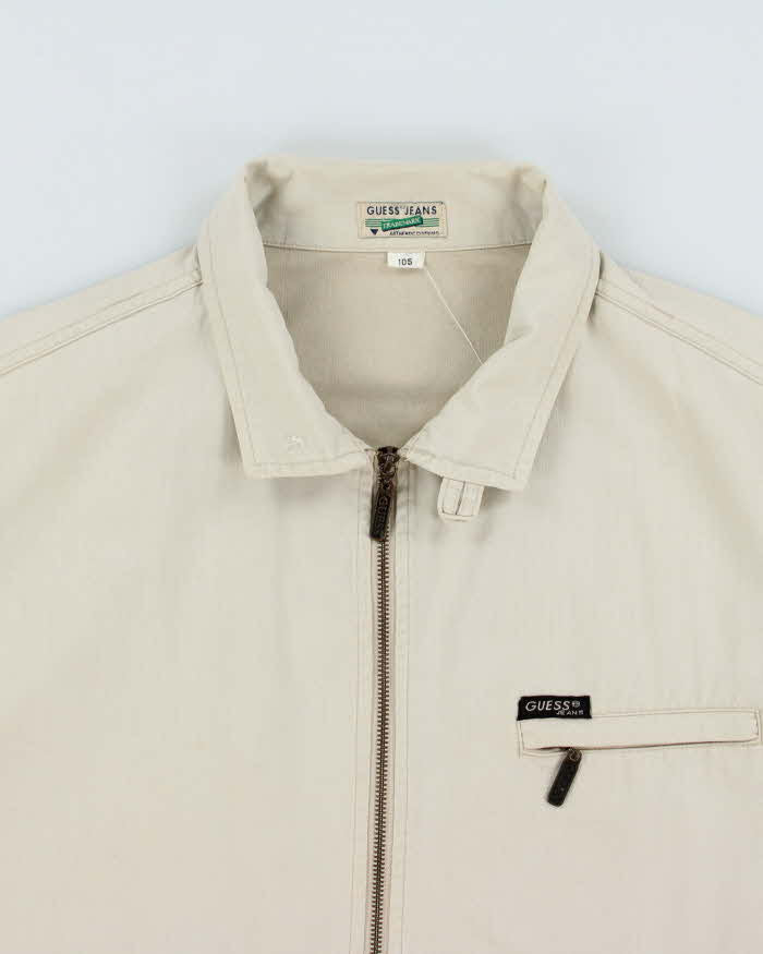 Vintage 1990s Guess Jeans Cotton Canvas Harrington Jacket - XL