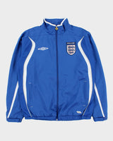 Vintage 2003-04 Y2K Umbro England Football Soft Shell Impact Control Training Jacket - M
