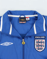 Vintage 2003-04 Y2K Umbro England Football Soft Shell Impact Control Training Jacket - M