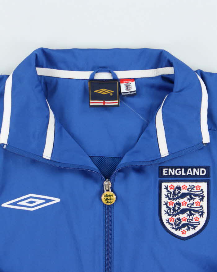 Vintage 2003-04 Y2K Umbro England Football Soft Shell Impact Control Training Jacket - M