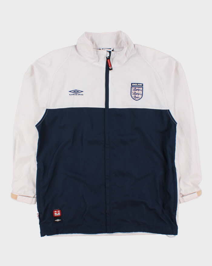 Vintage 2005-06 Y2K Umbro England Football Lightweight Shell Training Jacket - S