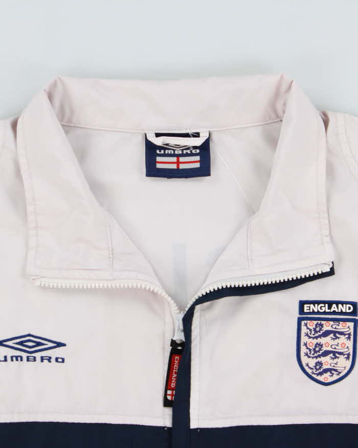 Vintage 2005-06 Y2K Umbro England Football Lightweight Shell Training Jacket - S