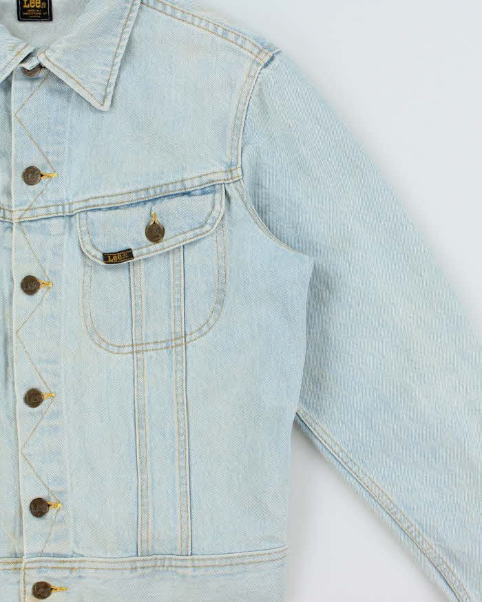 Vintage 1990s Lee Light Wash Made In Canada Denim Trucker Jacket - L