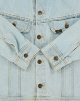 Vintage 1990s Lee Light Wash Made In Canada Denim Trucker Jacket - L