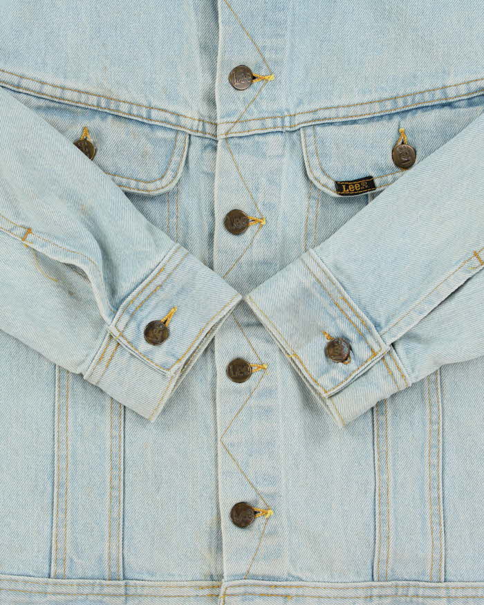 Vintage 1990s Lee Light Wash Made In Canada Denim Trucker Jacket - L