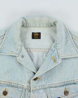 Vintage 1990s Lee Light Wash Made In Canada Denim Trucker Jacket - L