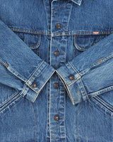 Vintage 1990s GWG Med Wash Made In Canada Denim Trucker Jacket - XXL
