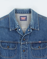 Vintage 1990s GWG Med Wash Made In Canada Denim Trucker Jacket - XXL