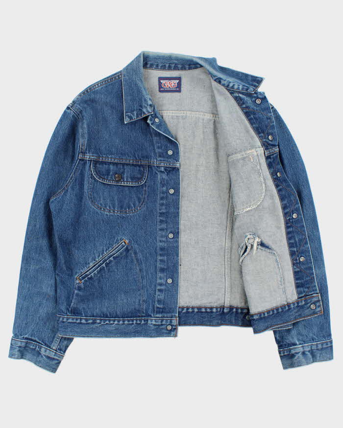 Vintage 1990s GWG Med Wash Made In Canada Denim Trucker Jacket - XXL