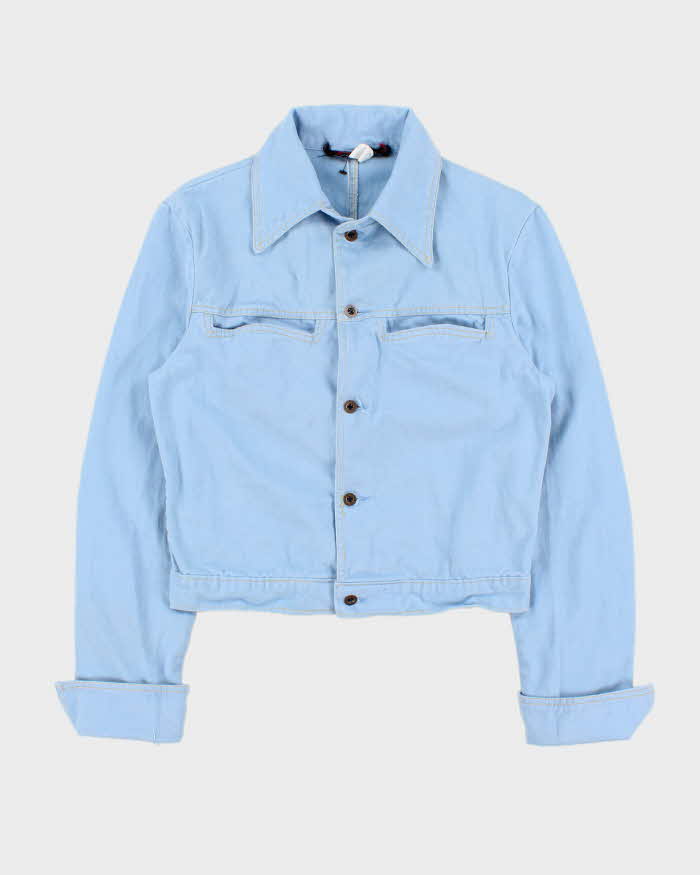 Vintage 1970s Specifics Baby Blue Made In Canada Western Denim Jacket - M