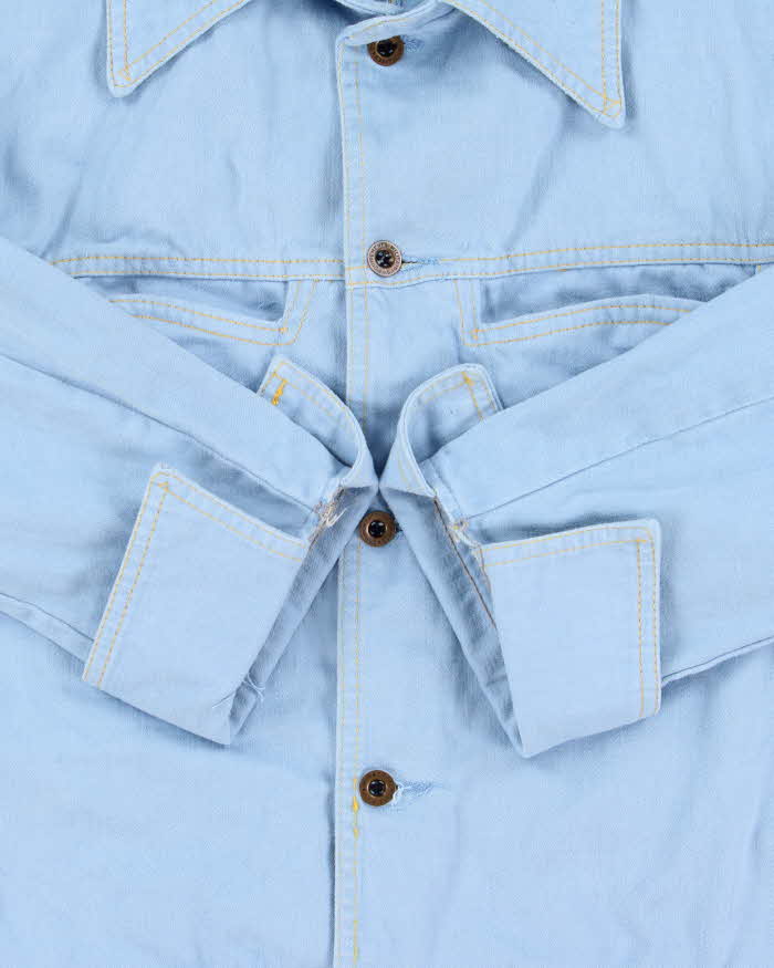 Vintage 1970s Specifics Baby Blue Made In Canada Western Denim Jacket - M