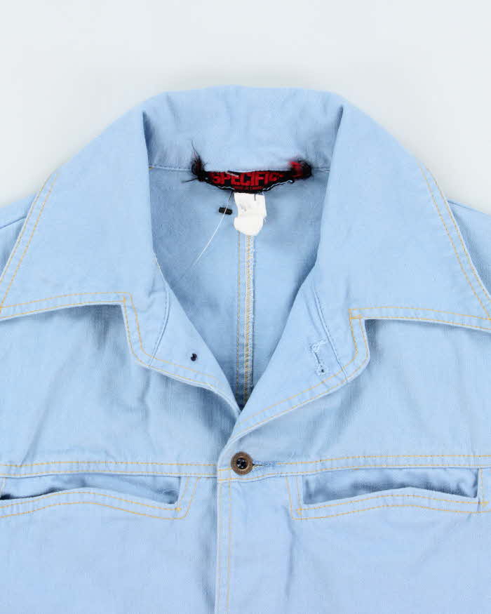 Vintage 1970s Specifics Baby Blue Made In Canada Western Denim Jacket - M