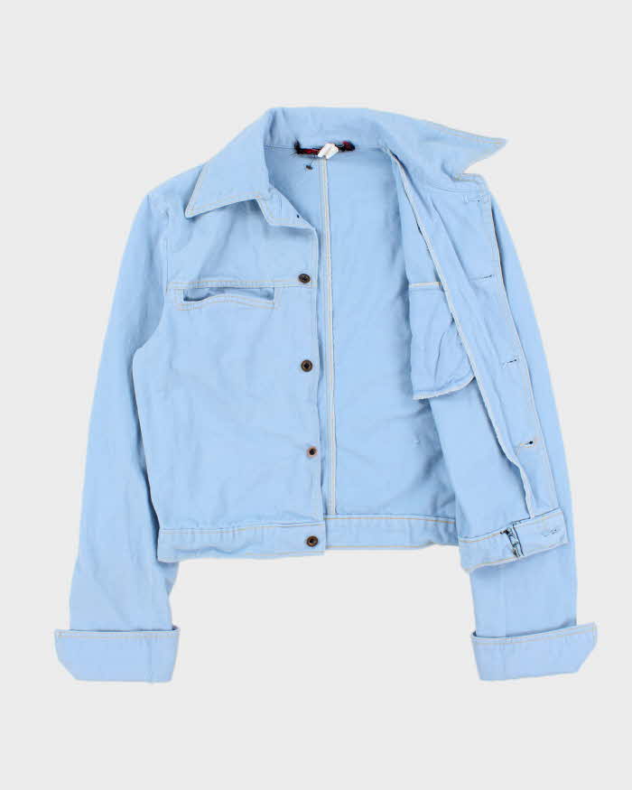 Vintage 1970s Specifics Baby Blue Made In Canada Western Denim Jacket - M