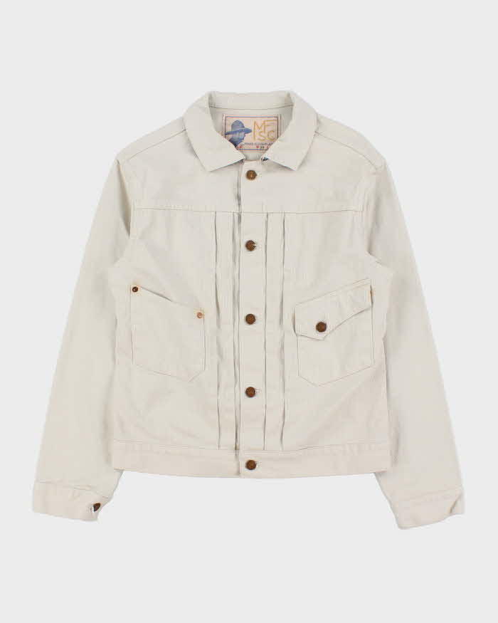 MFSC Mister Freedom x Sugar Cane Beige 'Ranch Blouse Randall' Denim Made In USA Buckle Back Jacket - M