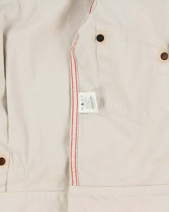MFSC Mister Freedom x Sugar Cane Beige 'Ranch Blouse Randall' Denim Made In USA Buckle Back Jacket - M