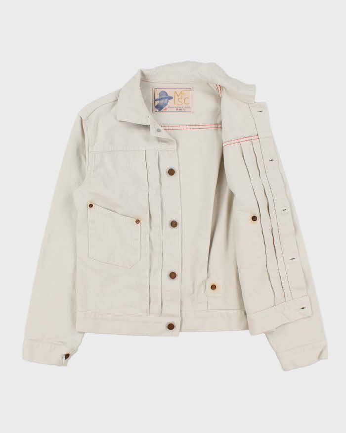 MFSC Mister Freedom x Sugar Cane Beige 'Ranch Blouse Randall' Denim Made In USA Buckle Back Jacket - M