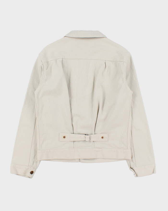 MFSC Mister Freedom x Sugar Cane Beige 'Ranch Blouse Randall' Denim Made In USA Buckle Back Jacket - M