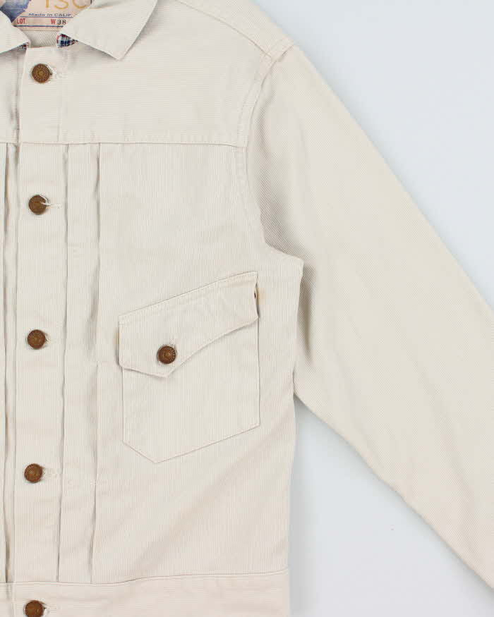 MFSC Mister Freedom x Sugar Cane Beige 'Ranch Blouse Randall' Denim Made In USA Buckle Back Jacket - M