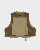 Vintage Columbia PFG Khaki Multi Pocket Utility Net Fishing Vest - XL