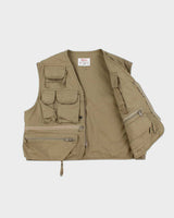Vintage 1980s Orvis Khaki Canvas Multi Pocket Sportsman Fishing Vest - S