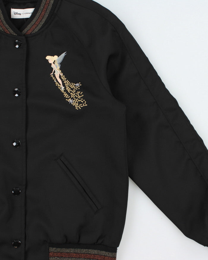Coach x Disney Tinkerbell Embroidered Satin Varcity Jacket - XS