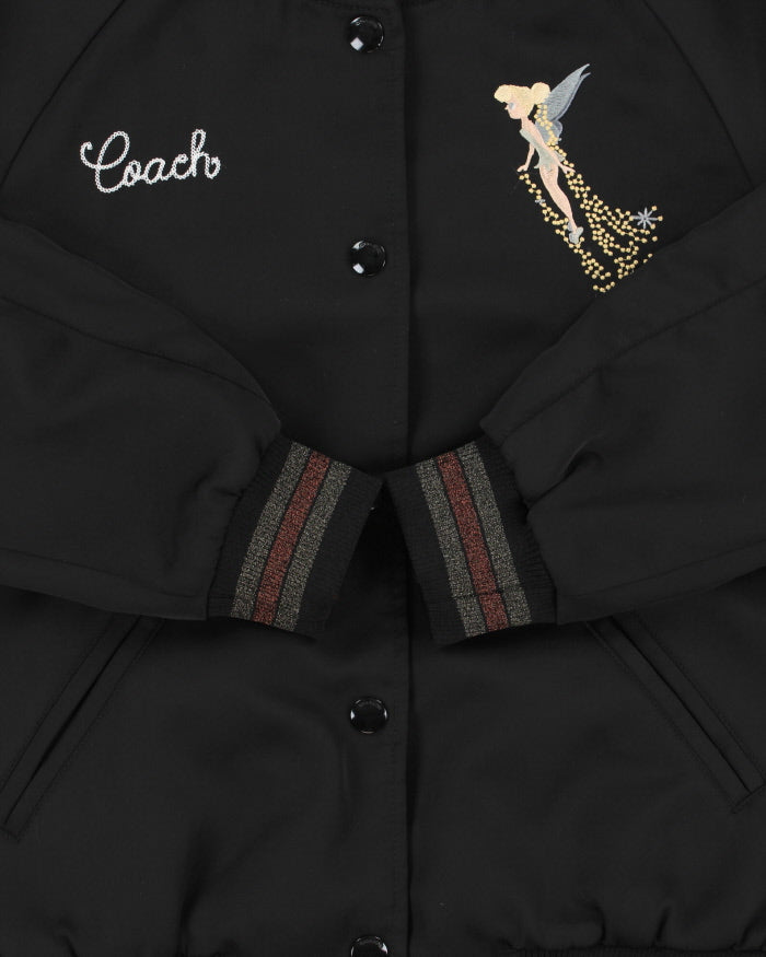 Coach x Disney Tinkerbell Embroidered Satin Varcity Jacket - XS