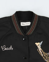 Coach x Disney Tinkerbell Embroidered Satin Varcity Jacket - XS
