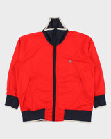 Vintage '02 Y2K Adidas Embroidered Spell-Out Funnel-Neck Track Jacket - XL