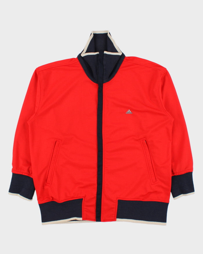 Vintage '02 Y2K Adidas Embroidered Spell-Out Funnel-Neck Track Jacket - XL