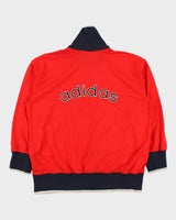 Vintage '02 Y2K Adidas Embroidered Spell-Out Funnel-Neck Track Jacket - XL