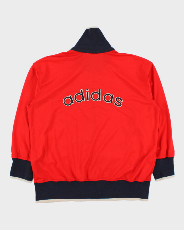 Vintage '02 Y2K Adidas Embroidered Spell-Out Funnel-Neck Track Jacket - XL