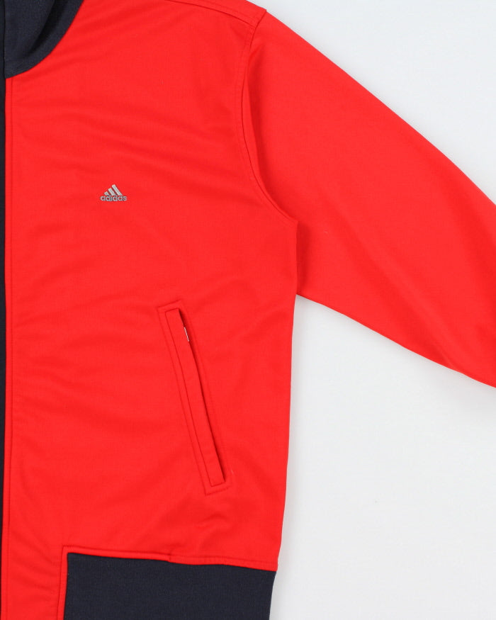 Vintage '02 Y2K Adidas Embroidered Spell-Out Funnel-Neck Track Jacket - XL
