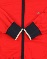 Vintage '02 Y2K Adidas Embroidered Spell-Out Funnel-Neck Track Jacket - XL