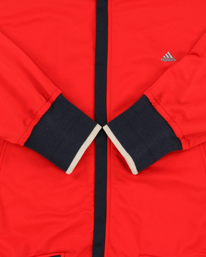 Vintage '02 Y2K Adidas Embroidered Spell-Out Funnel-Neck Track Jacket - XL
