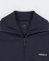 Vintage Y2K 00s Adidas Originals Heavyweight 3-Stripe Funnel-Neck Track Jacket - M