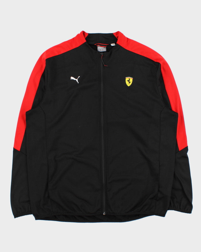 Vintage Puma Ferrari Scuderia Soft Shell Round-Neck Racing Track Jacket - XL