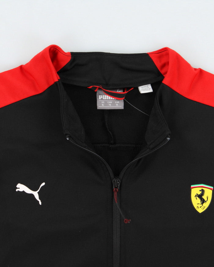 Vintage Puma Ferrari Scuderia Soft Shell Round-Neck Racing Track Jacket - XL