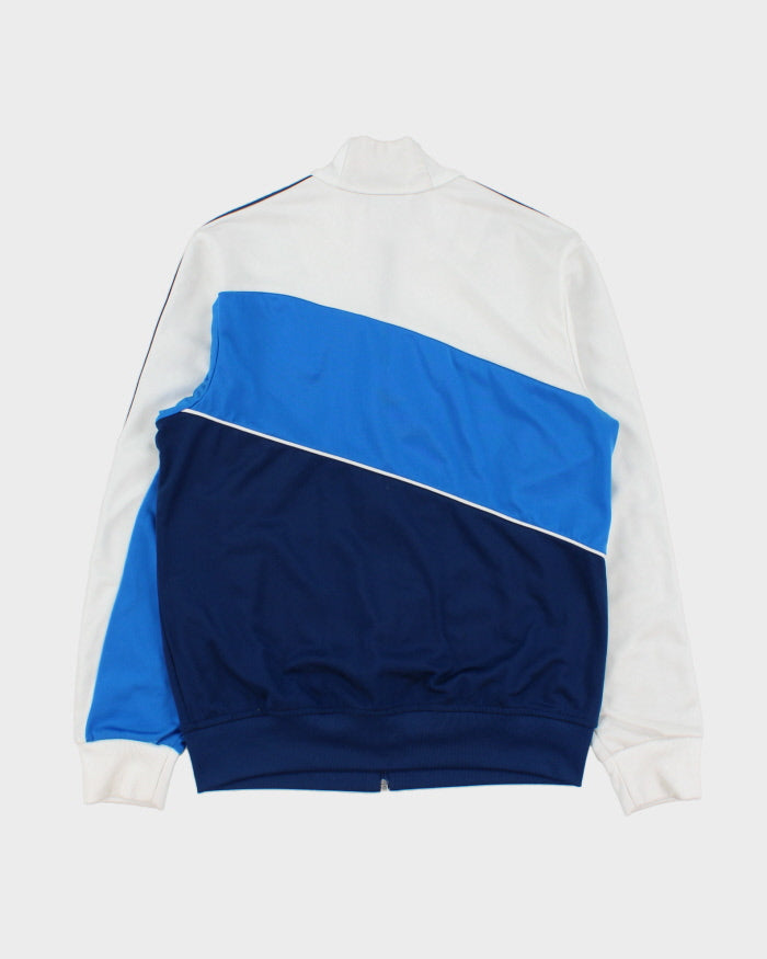 Vintage Y2K 00s Adidas Tri-Colour Striped Funnel-Neck Track Jacket - S