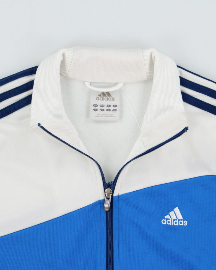 Vintage Y2K 00s Adidas Tri-Colour Striped Funnel-Neck Track Jacket - S