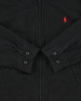 Vintage Y2K 00s Polo Ralph Lauren Black Canvas Twill Harrington Jacket - L