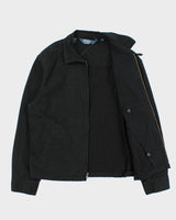 Vintage Y2K 00s Polo Ralph Lauren Black Canvas Twill Harrington Jacket - L