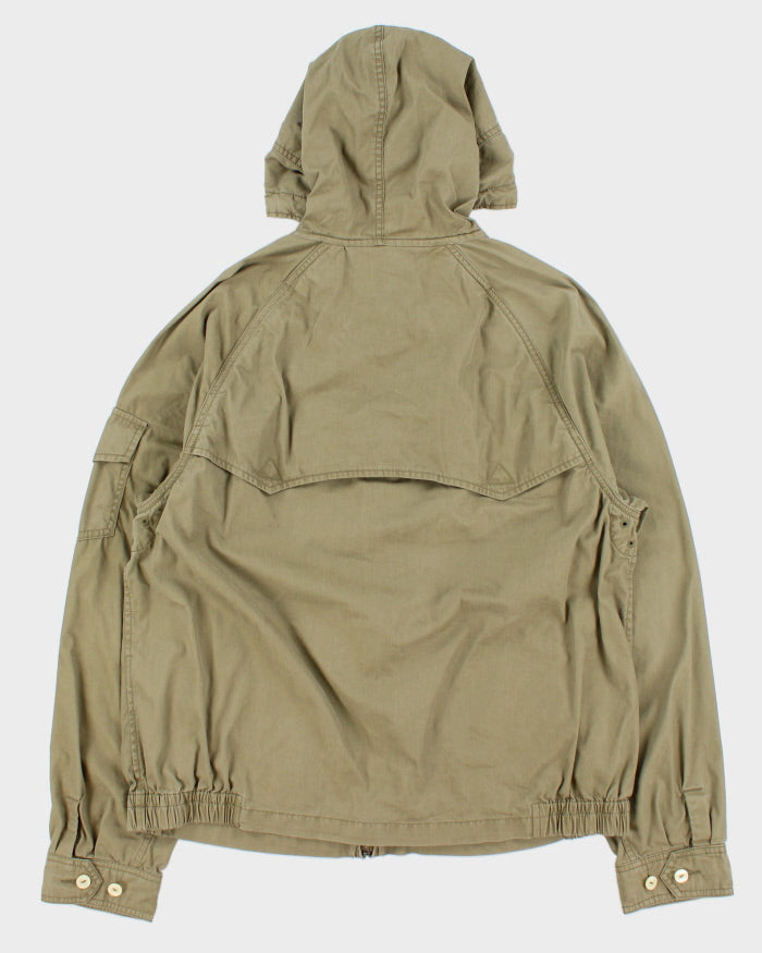 Vintage Polo Ralph Lauren Khaki Twill Canvas Hooded Harrington Jacket - L