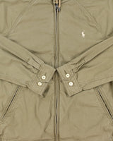 Vintage Polo Ralph Lauren Khaki Twill Canvas Hooded Harrington Jacket - L